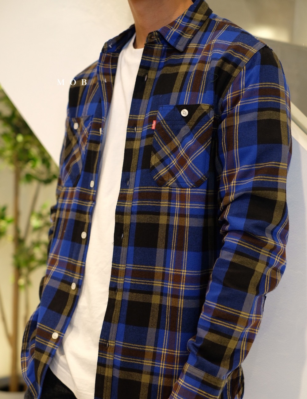 LVLSS01009C Dark Blue Kine  Flannel LS