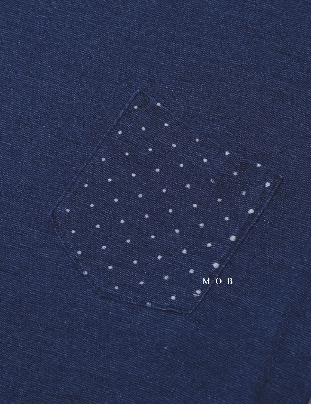 GPSST05003A Lightweight DOT POCKET Denim Indigo Tee (BARKOS REJECT)