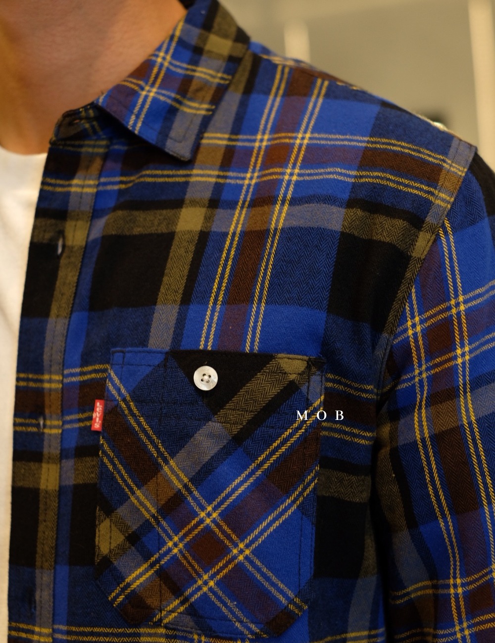 LVLSS01009C Dark Blue Kine  Flannel LS