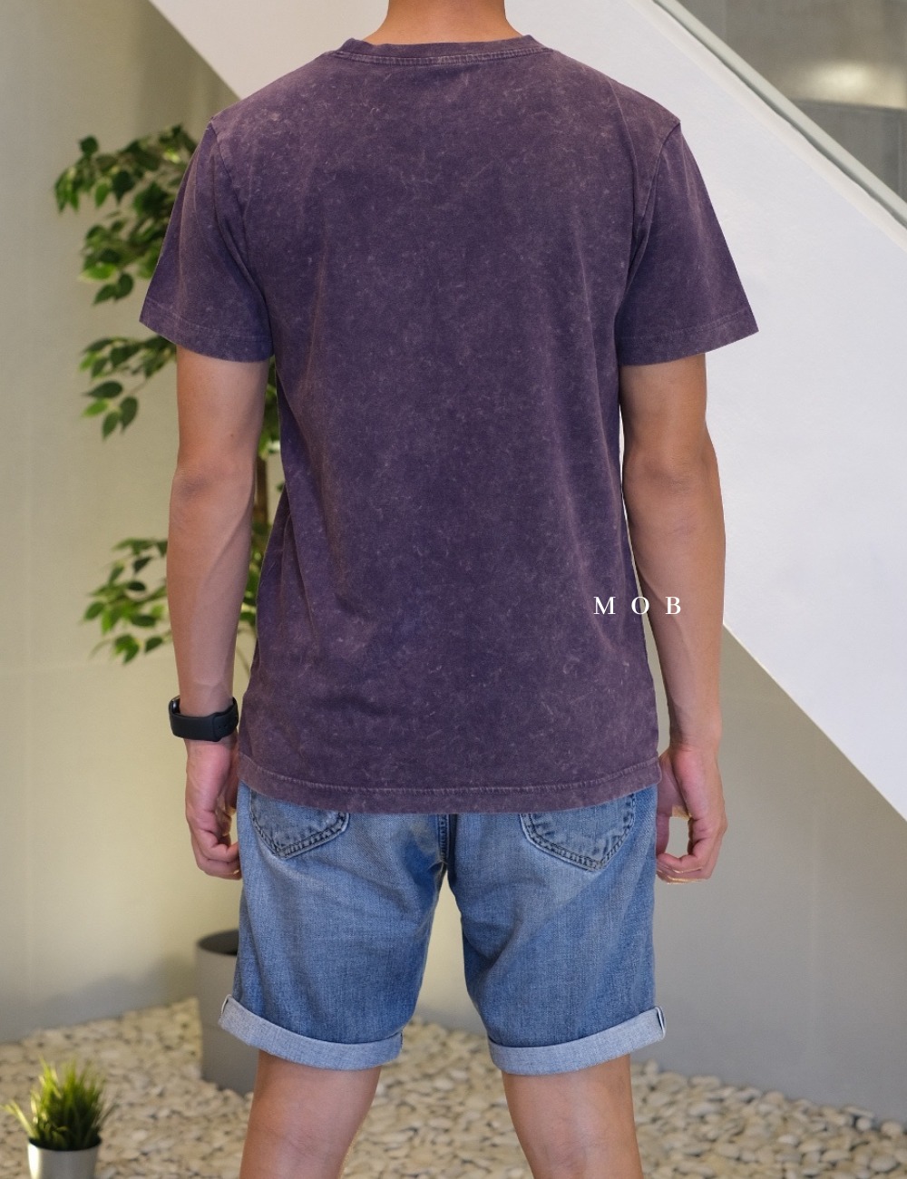 OUSST01001C Acid Washed SS Tee Purple Crest (XS ONLY)