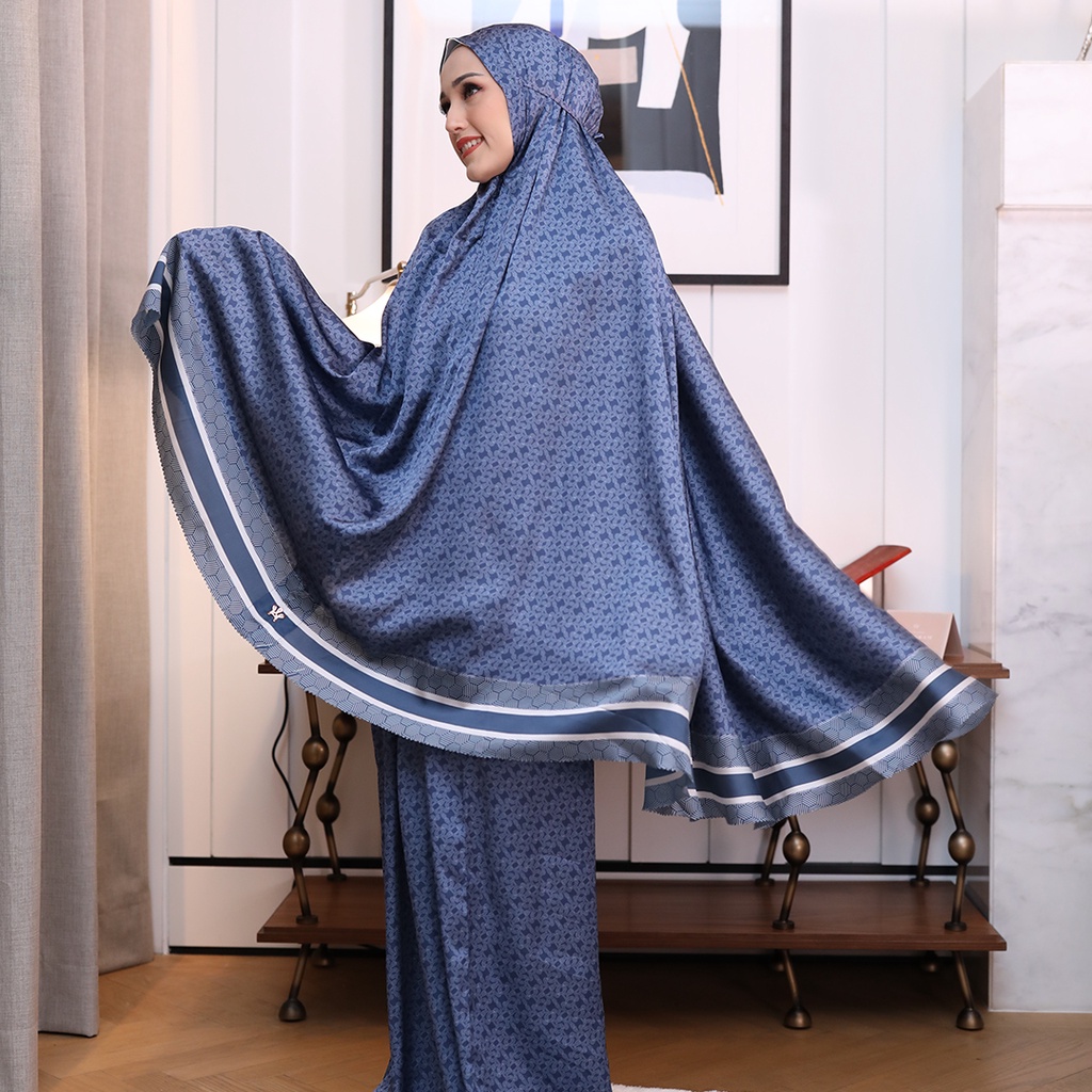The Classic Monogram Halwa X Adelia Pasha Prayer Robe - Navy