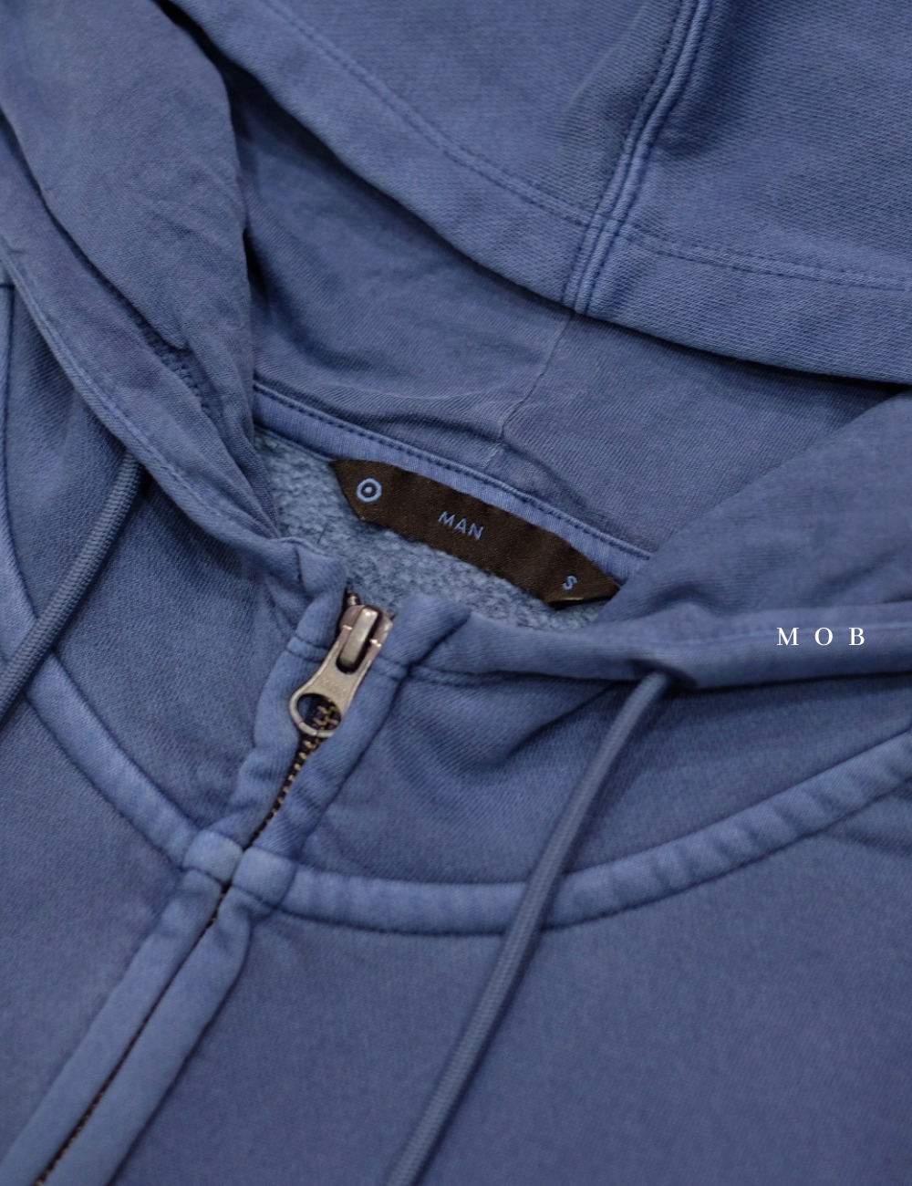 TMFZ01003 Fleece Zip Garment Dyed Navy