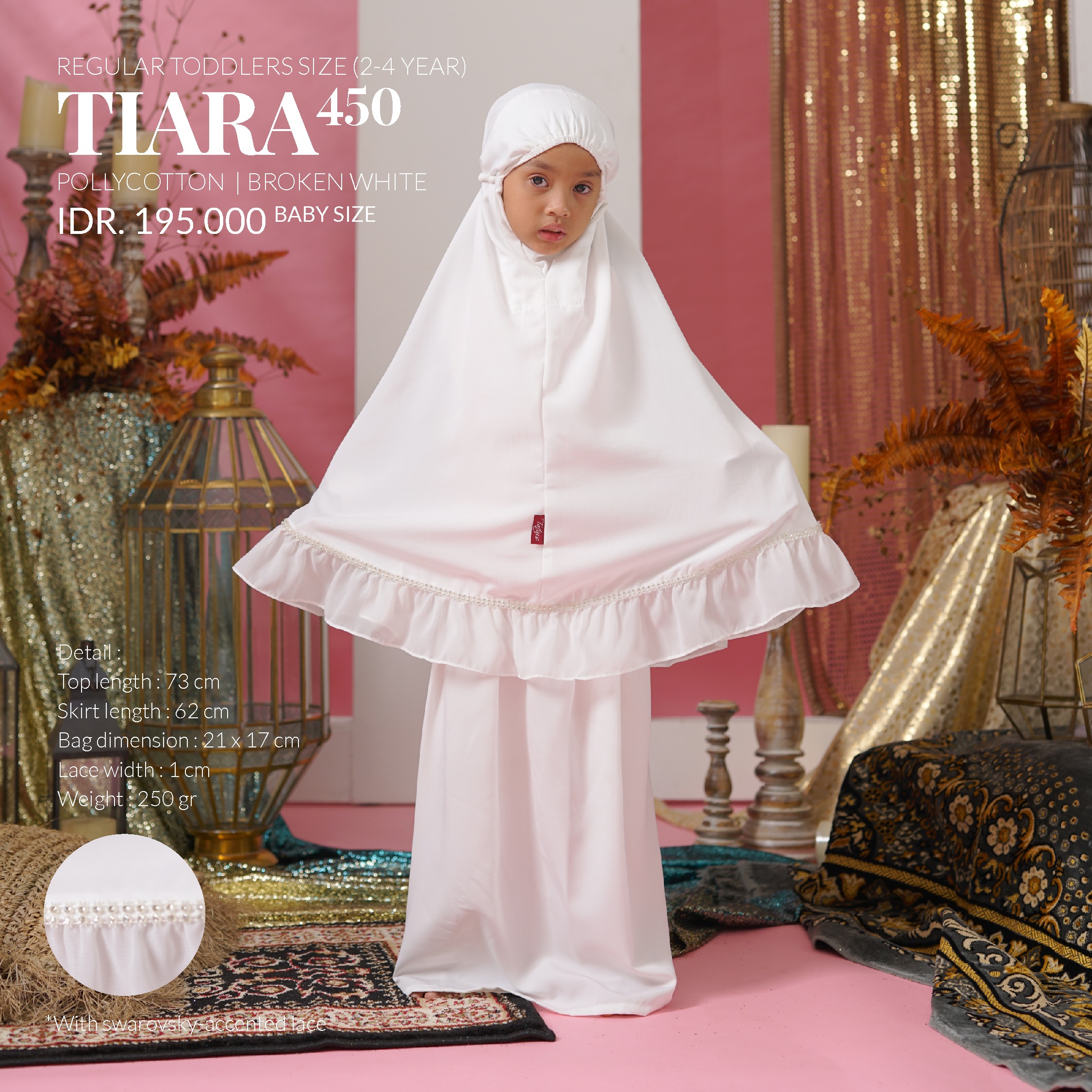 Tatuis Mukena Tiara 450 Anak Broken White