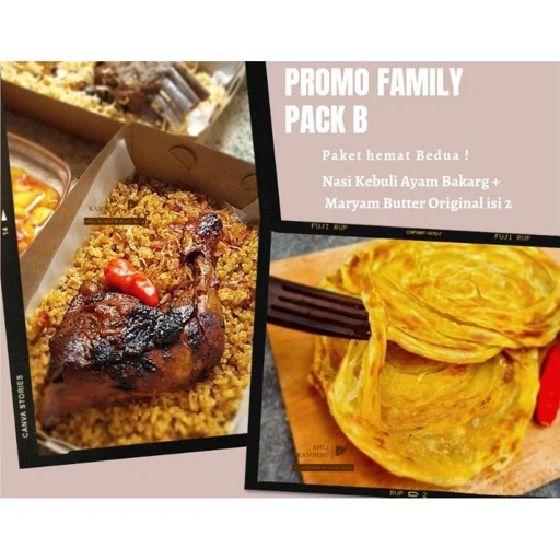 Image of Promo Family Pack B: Kebuli Ayam Bakar dan Maryam butter isi 2