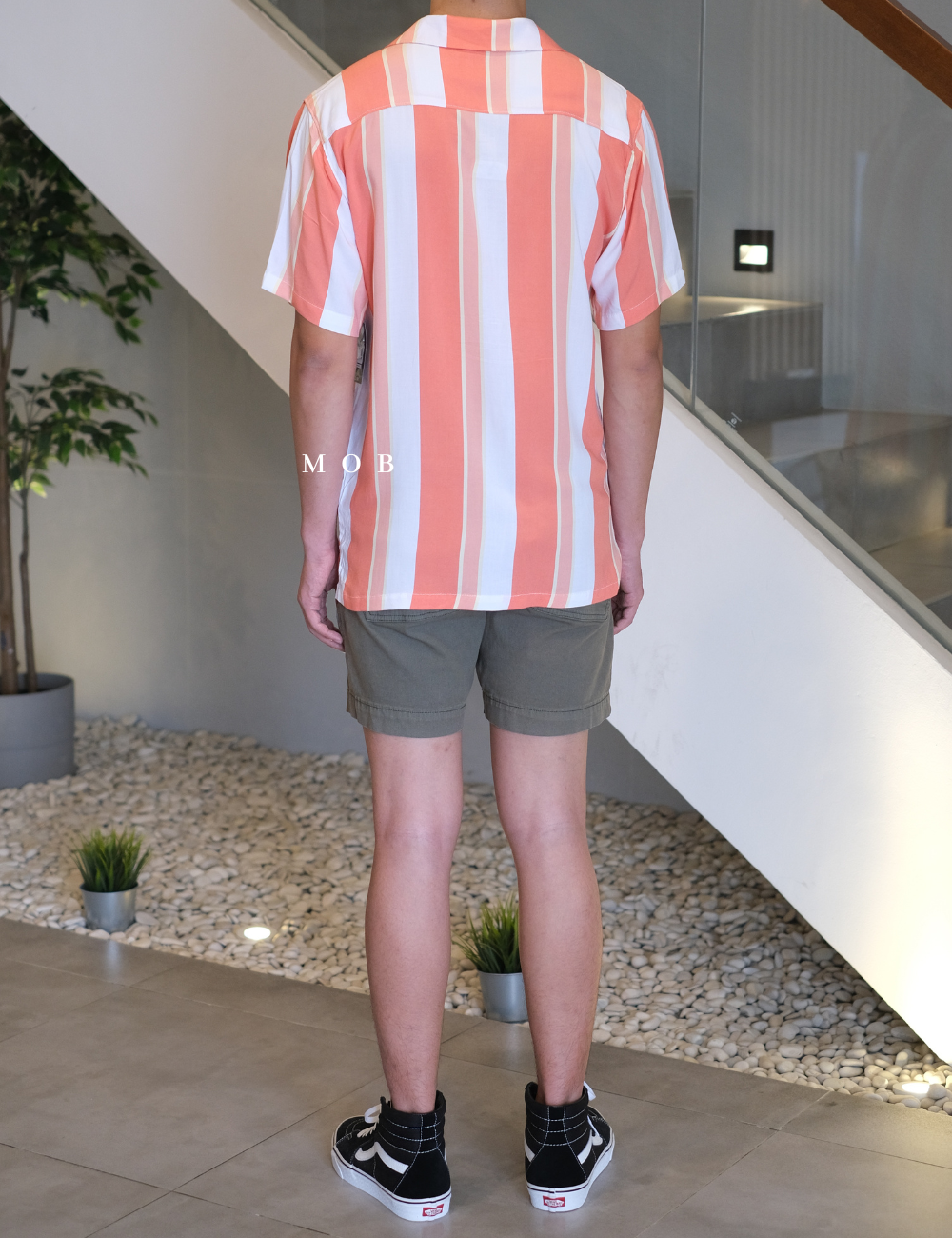 NBDSSS01015 ORANGE STRIPE SS Shirt
