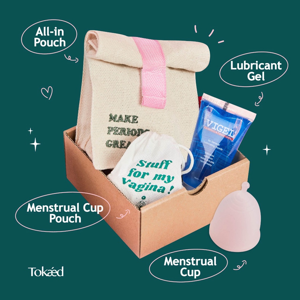 TOKAED Menstrual Cup | SOS PERIOD KIT period cup transparent lubricant mens cup eco friendly