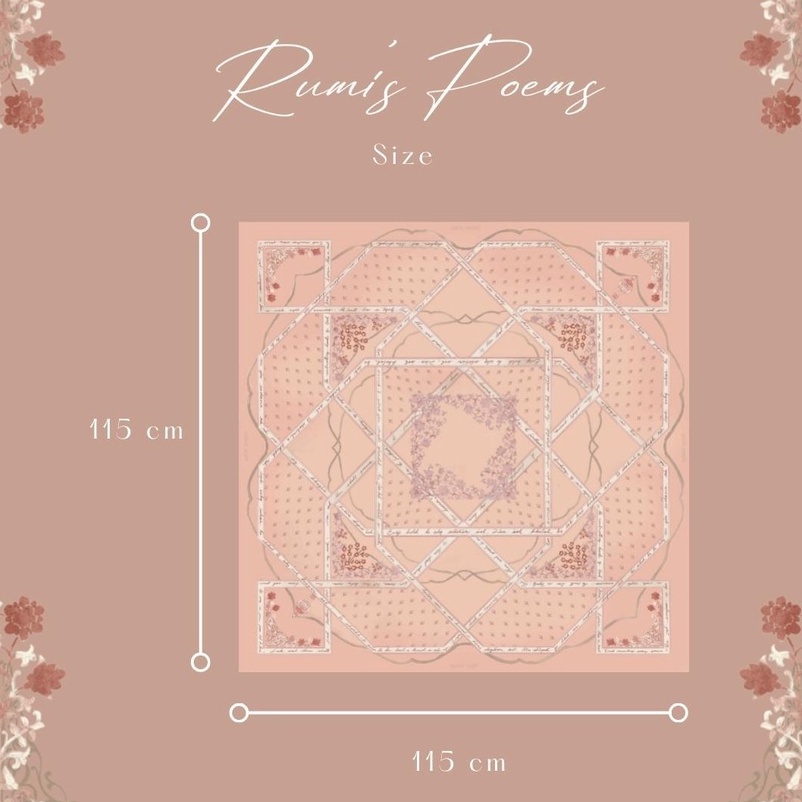 Rumi Poems Meesha Peach Scarf