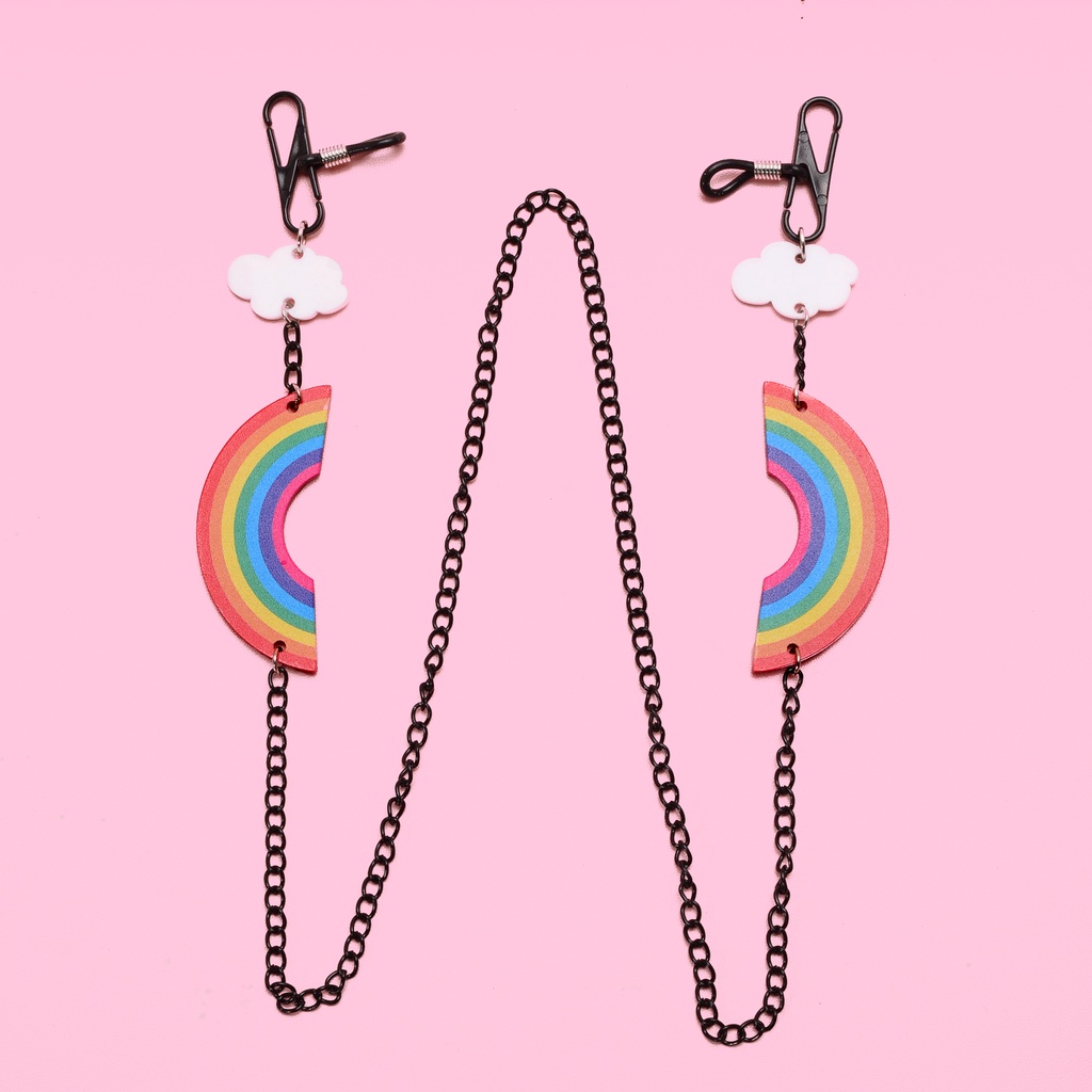 Rainbow Rain Glasses / Mask Chain