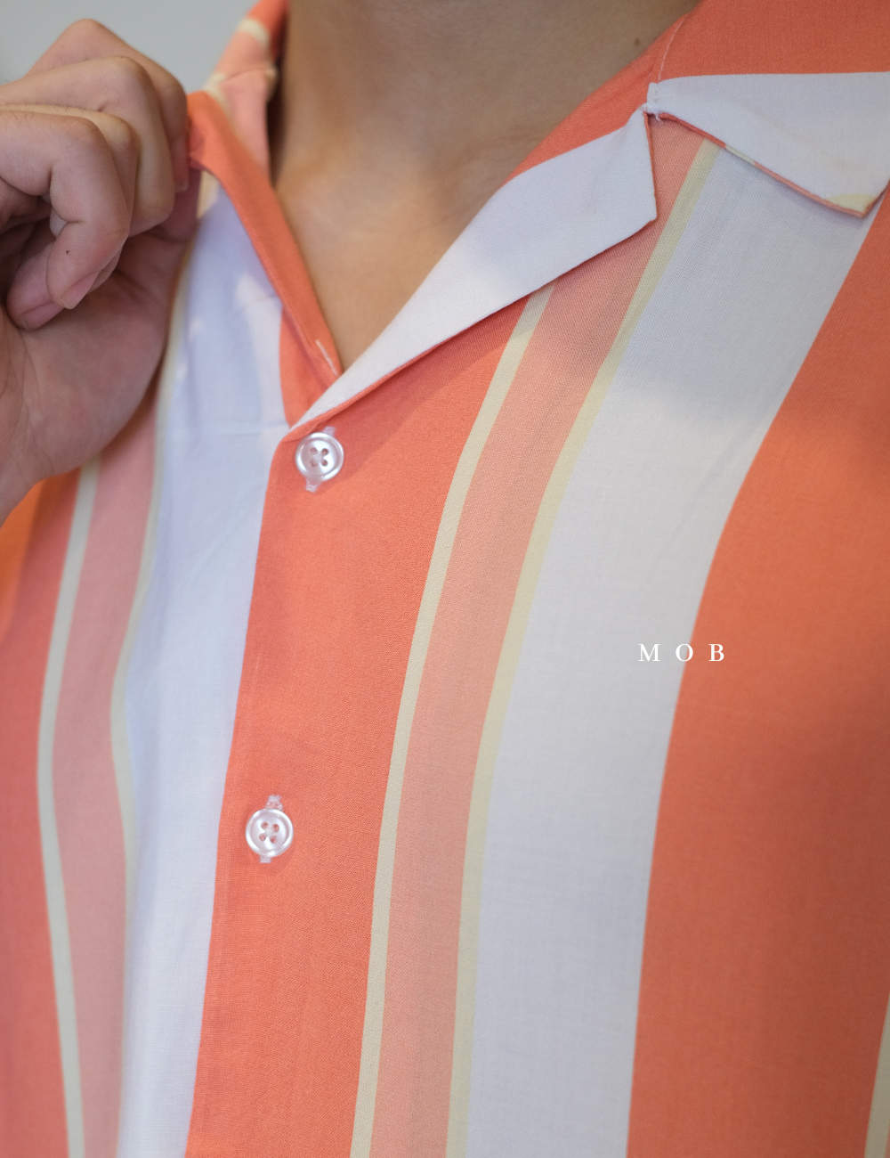 NBDSSS01015 ORANGE STRIPE SS Shirt