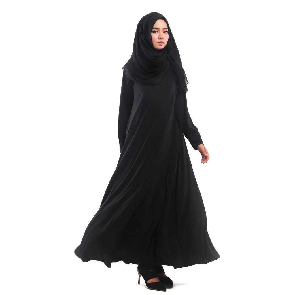Delisha Jersey Dress - Gamis Jersey Polos Busui untuk sehari - hari