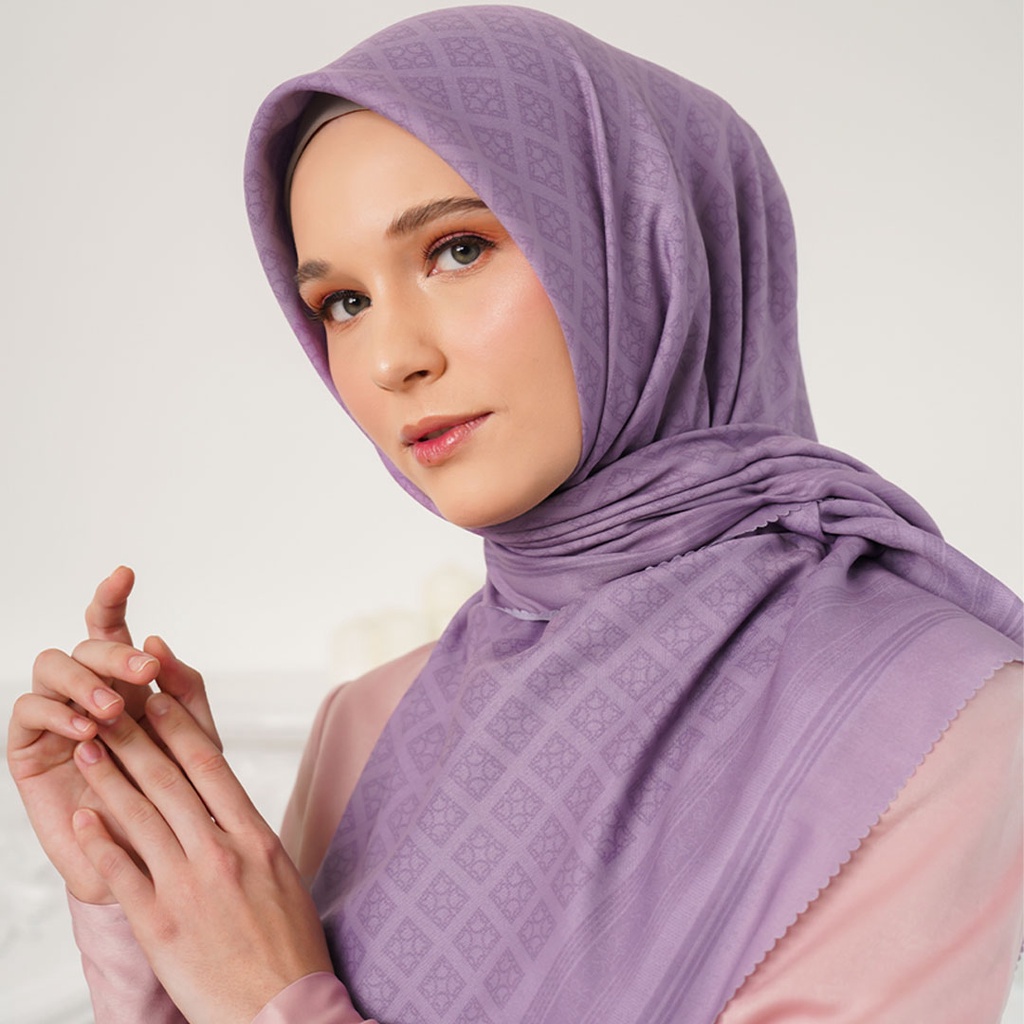 Mahasti Lavender Monogram Scarf