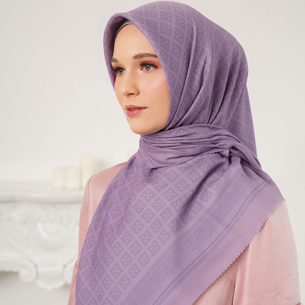 Mahasti Lavender Monogram Scarf