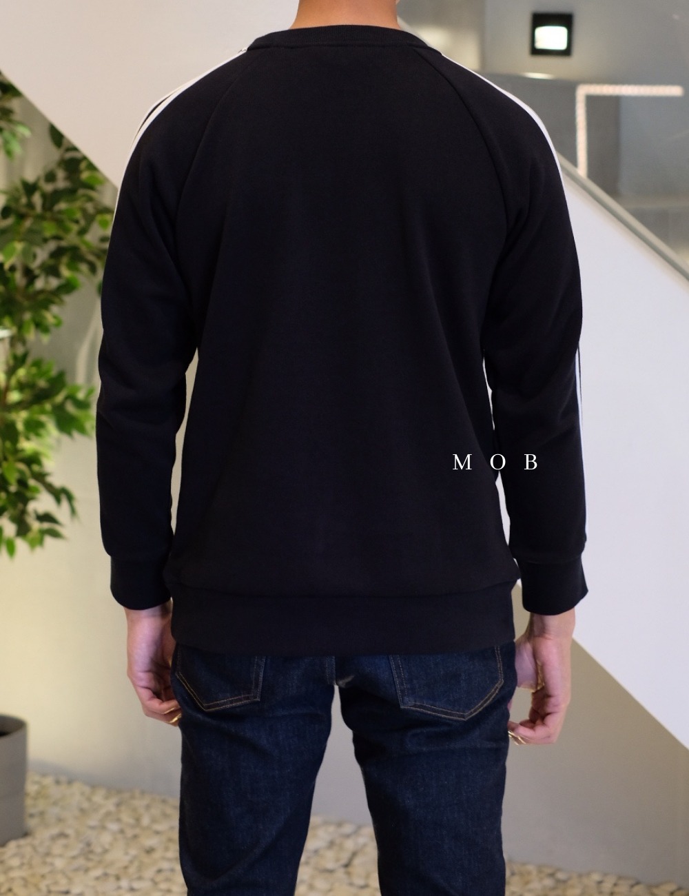 KYSW01002 Classic Coolmax 3 Stripes Sweatshirt Black