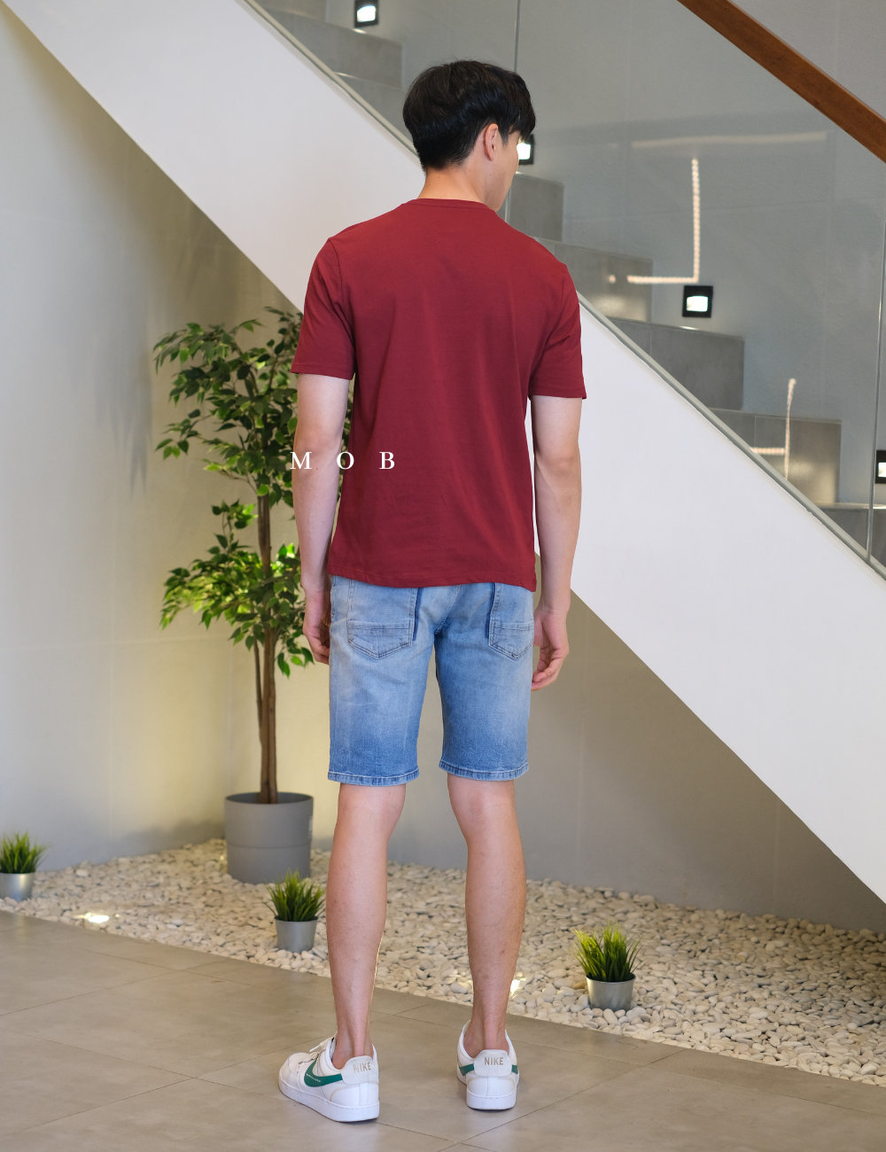 F&FSST01002 Henley Tee Maroon