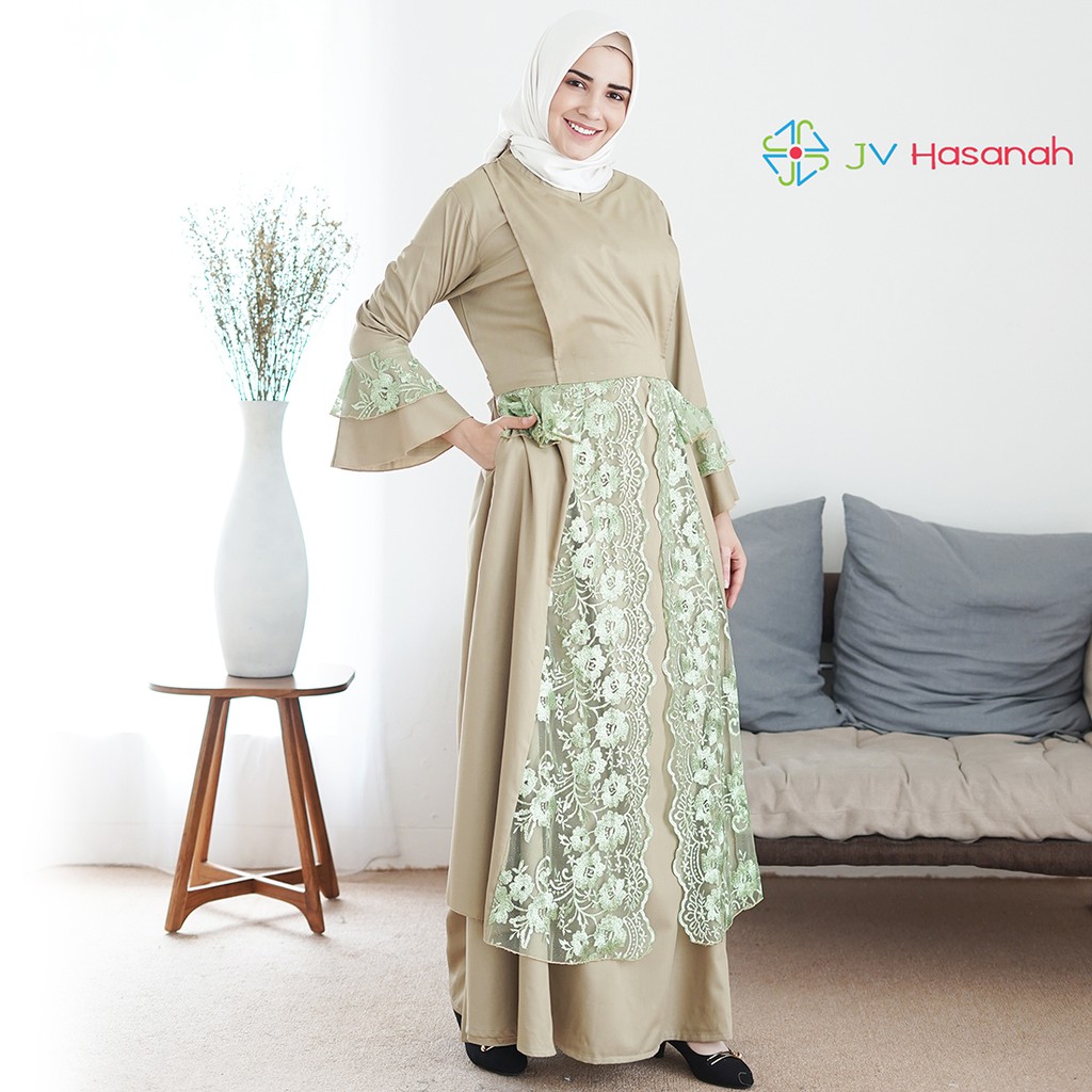 Sabiya Tile Dress - Gamis Pesta Premium Lace