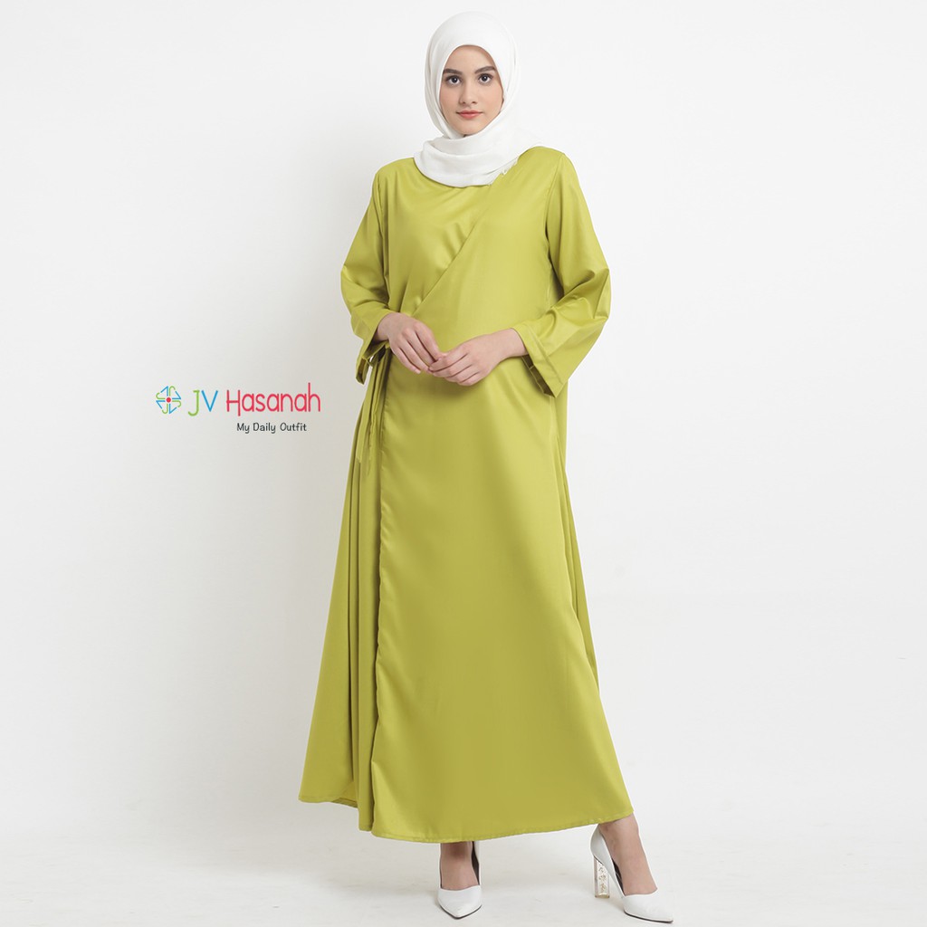 Simply Ribbon Dress - Gamis Katun Simple dengan Aksen Tali Pita