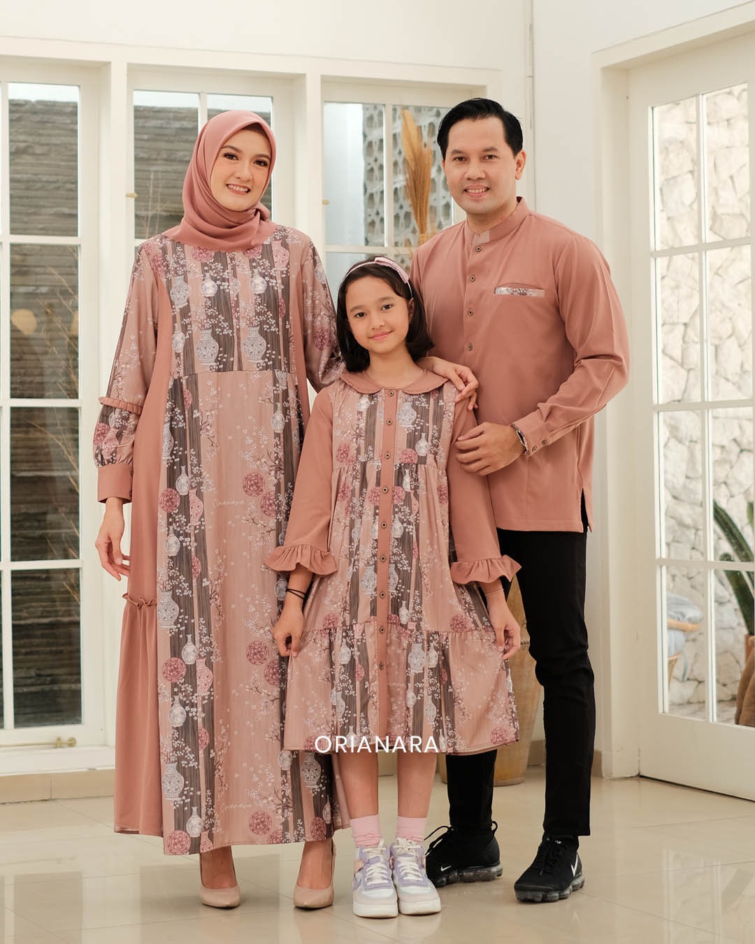 AYANA MIDI DRESS GIRL - OLD TAN