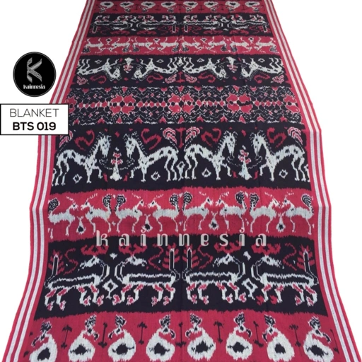 Image of KAIN - BLANKET TENUN SUMBA - MERAH 19 