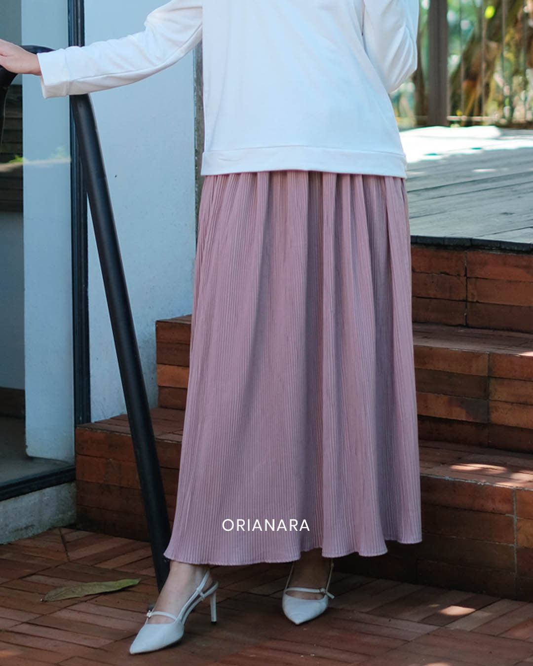 Minor Defect Jidda Pleats Skirt - Dusty Pink