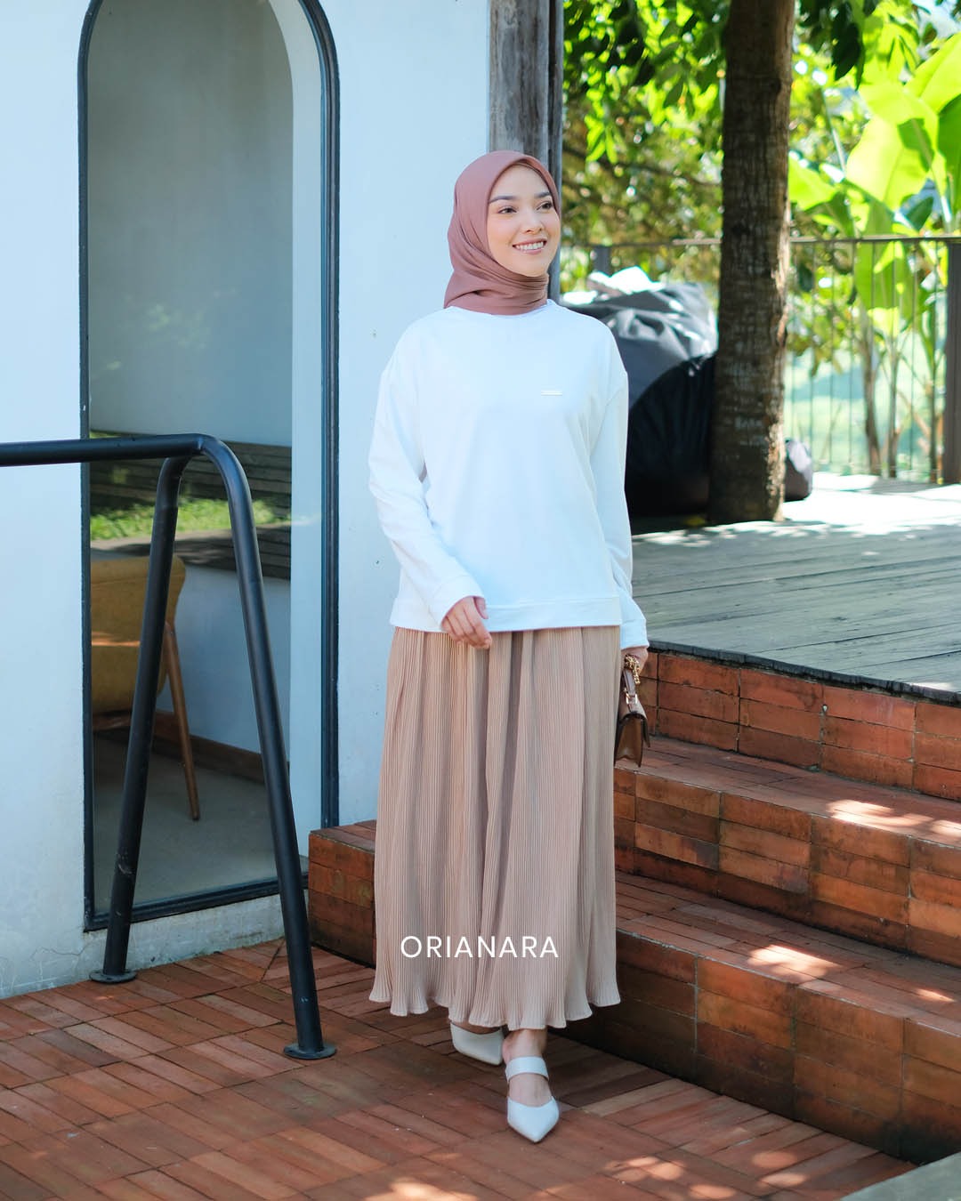 Jidda Pleats Skirt - Cream