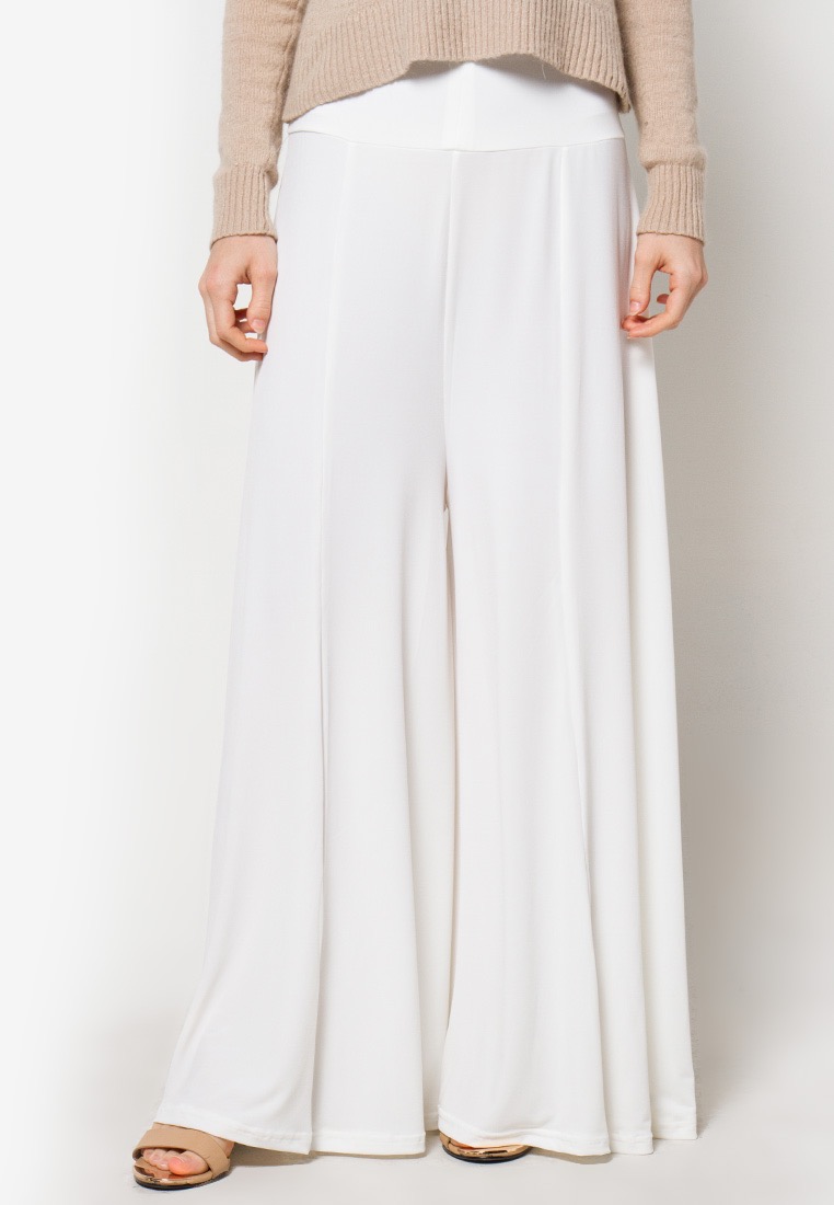 Culottes Jersey Pants - Celana Kulot Jumbo Pinggang Full Karet