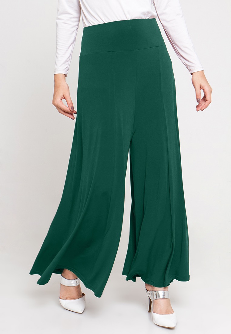 Culottes Jersey Pants - Celana Kulot Jumbo Pinggang Full Karet