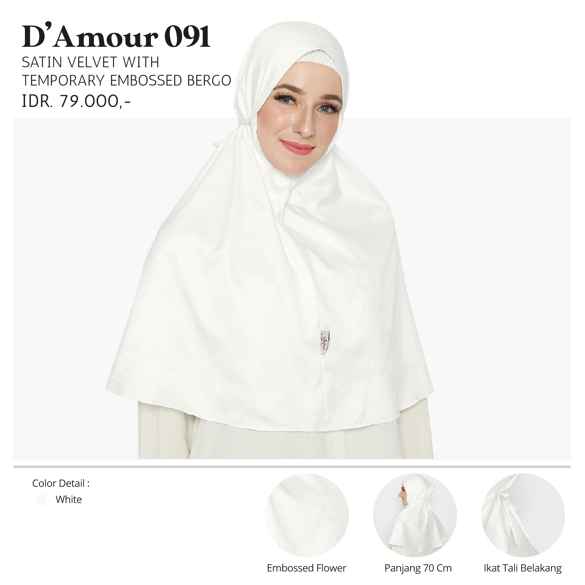Tatuis Damour Bergo Instan 091 White