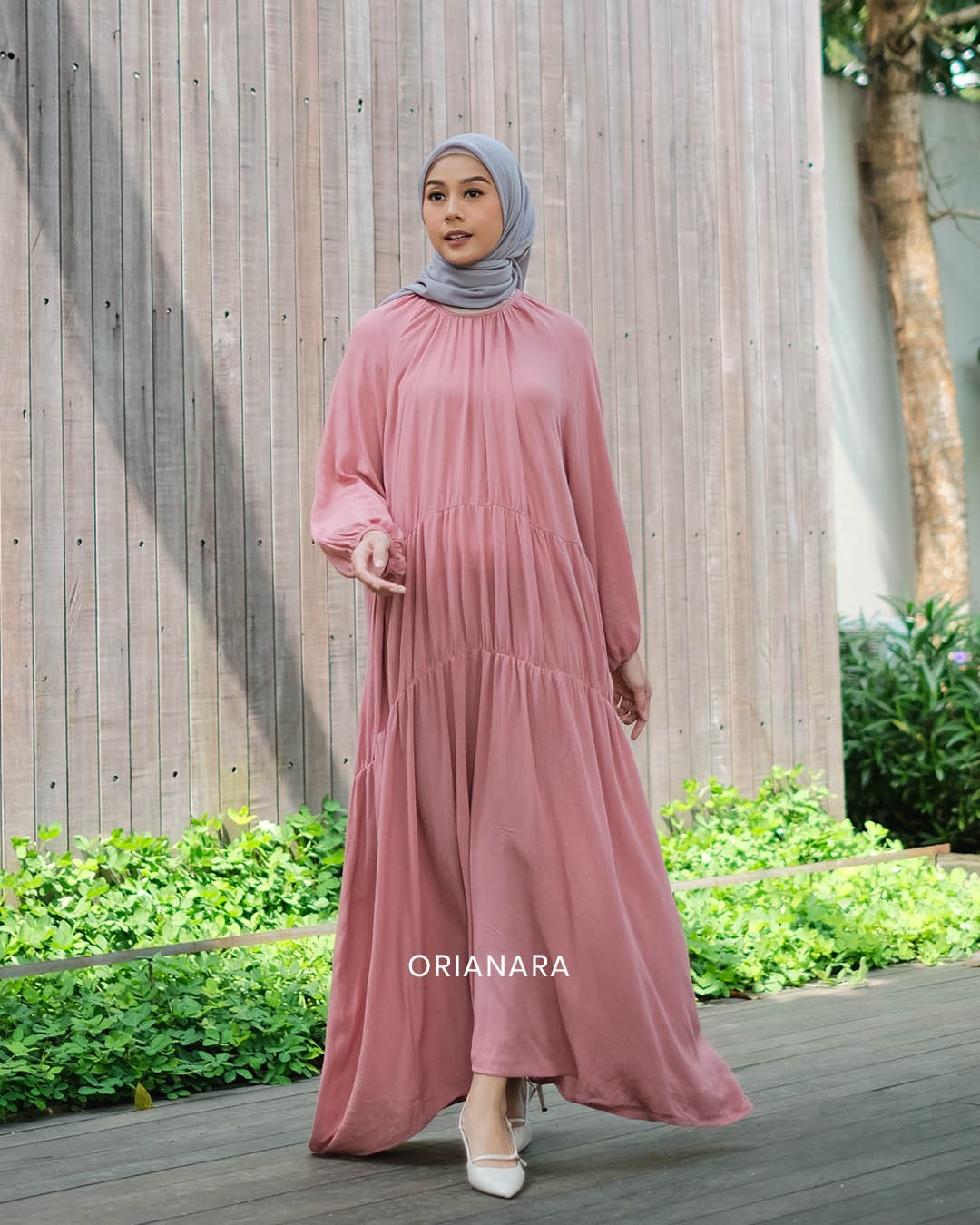 Deeba Dress - Coral Peach