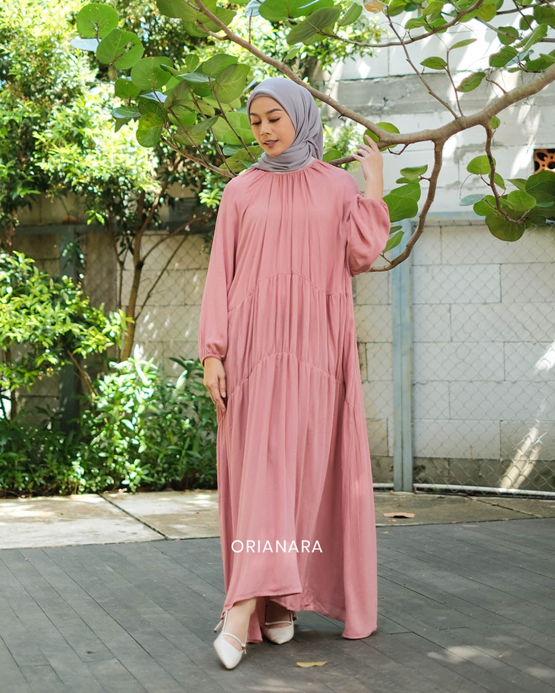 Deeba Dress - Coral Peach