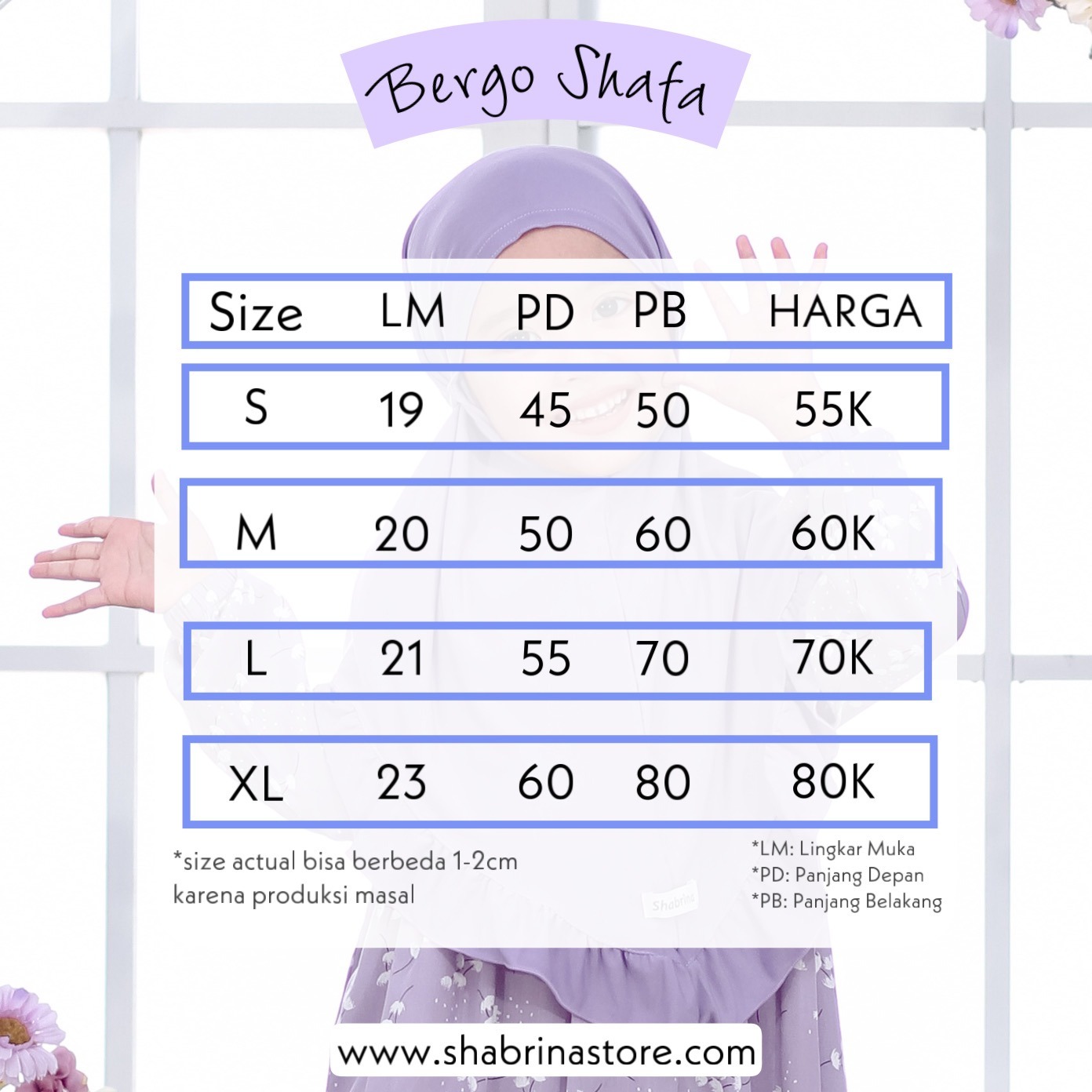 Bergo Shafa Anak by Shabrina