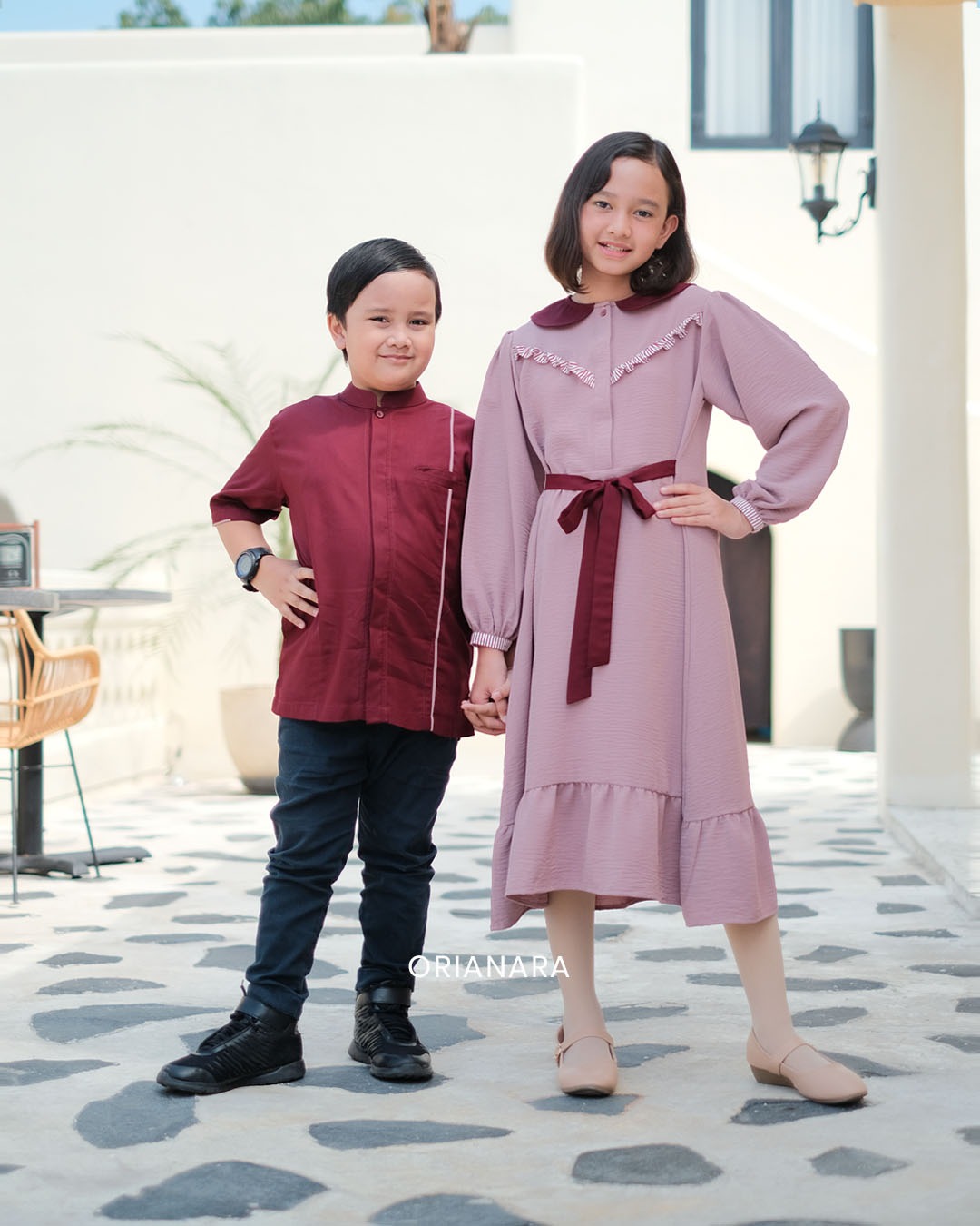 Almadina Dress Girl Blush