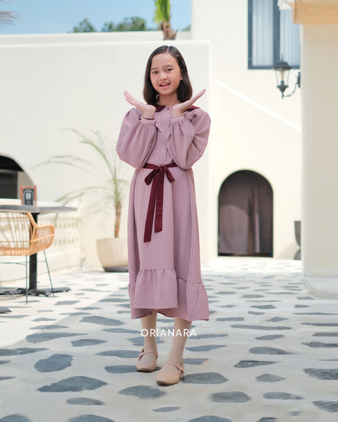 Almadina Dress Girl Blush