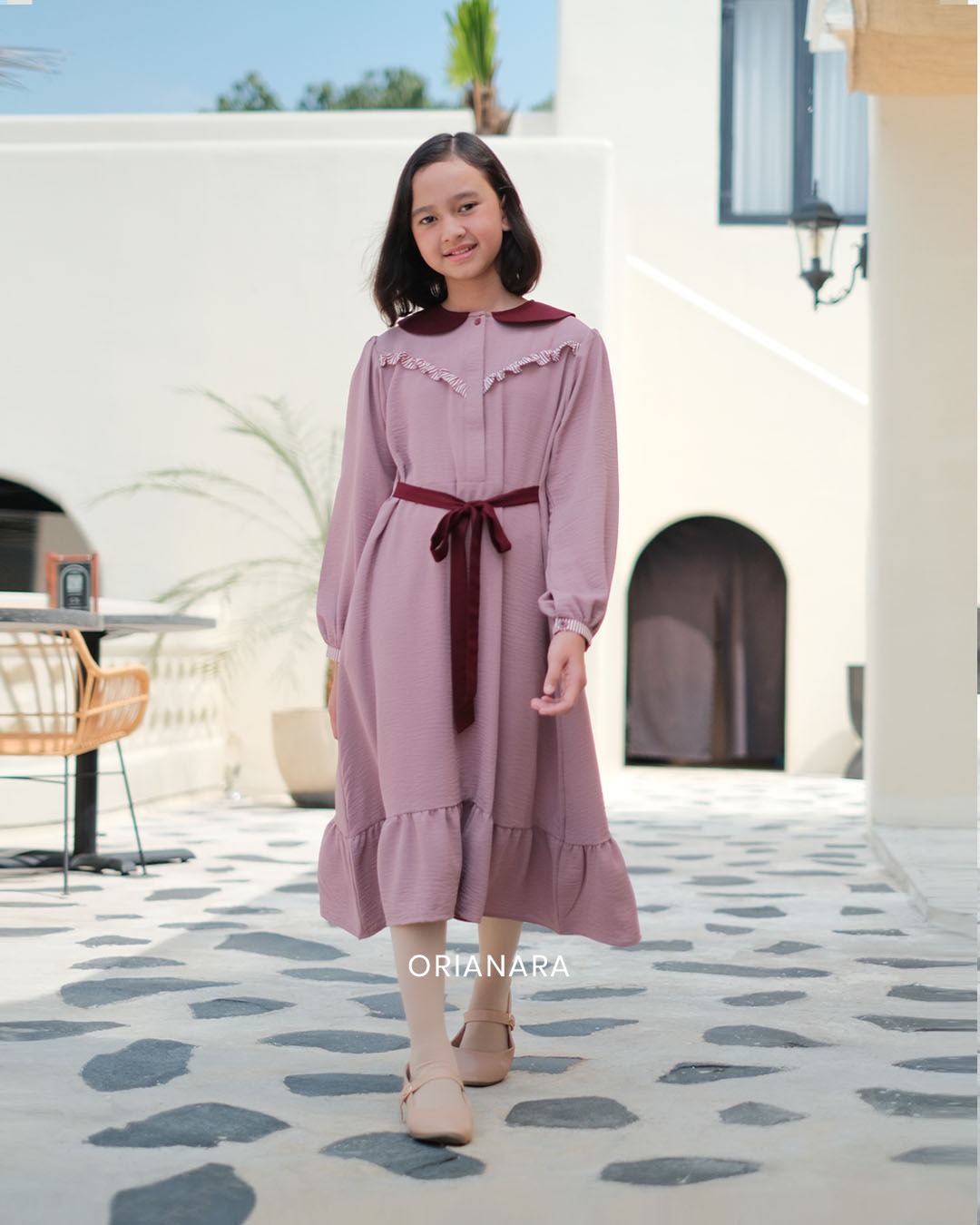 Almadina Dress Girl Blush