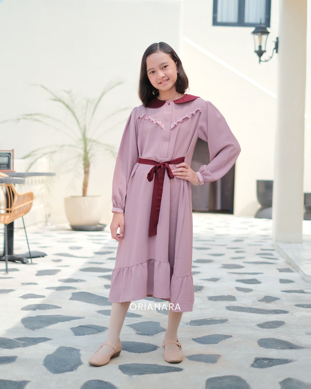 Almadina Dress Girl Blush