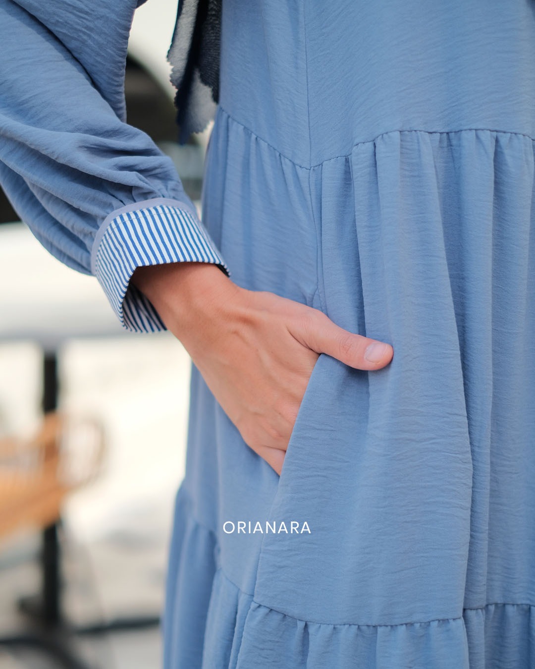Almadina Dress Blue Denim