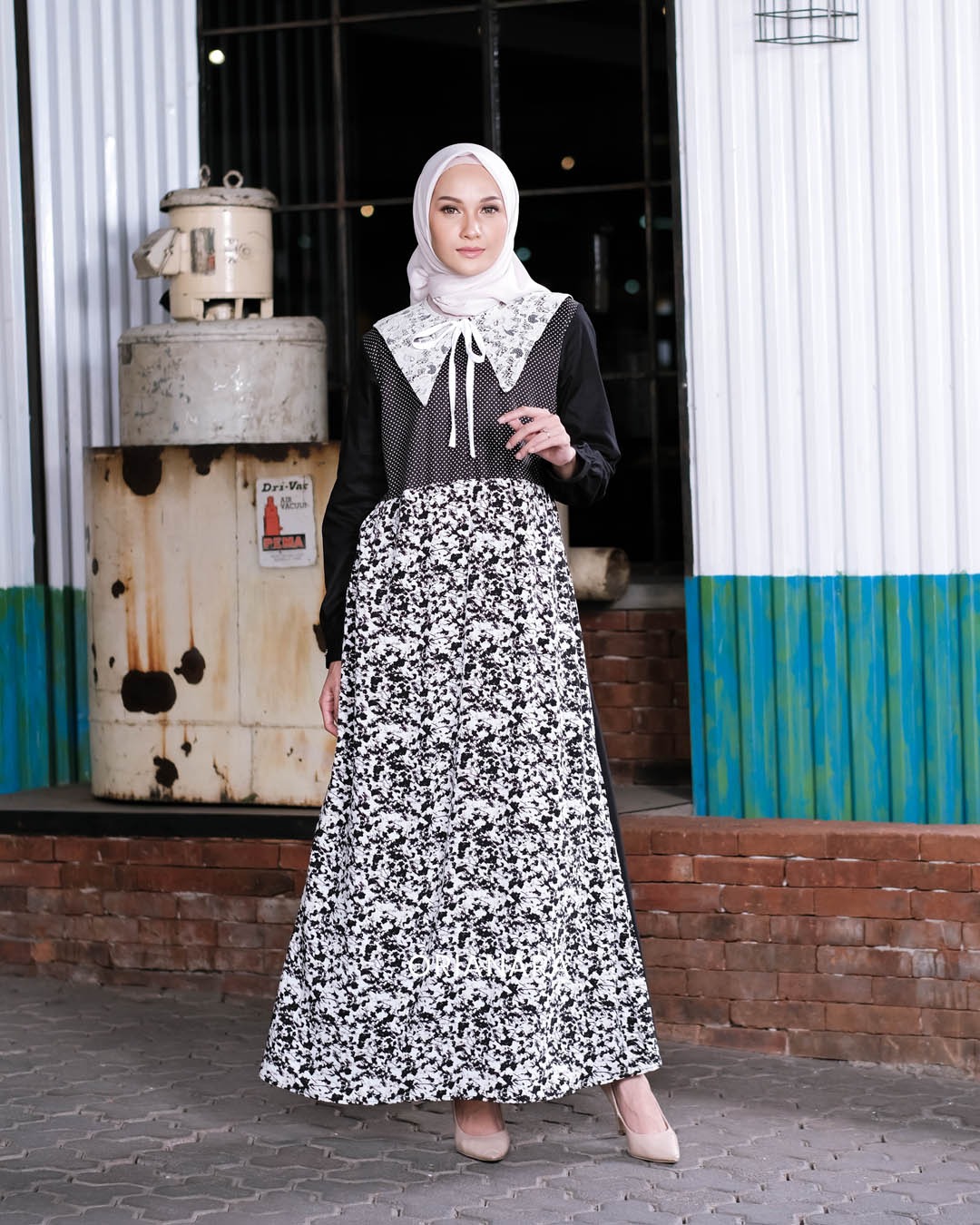 Rue Dress - Flower Black