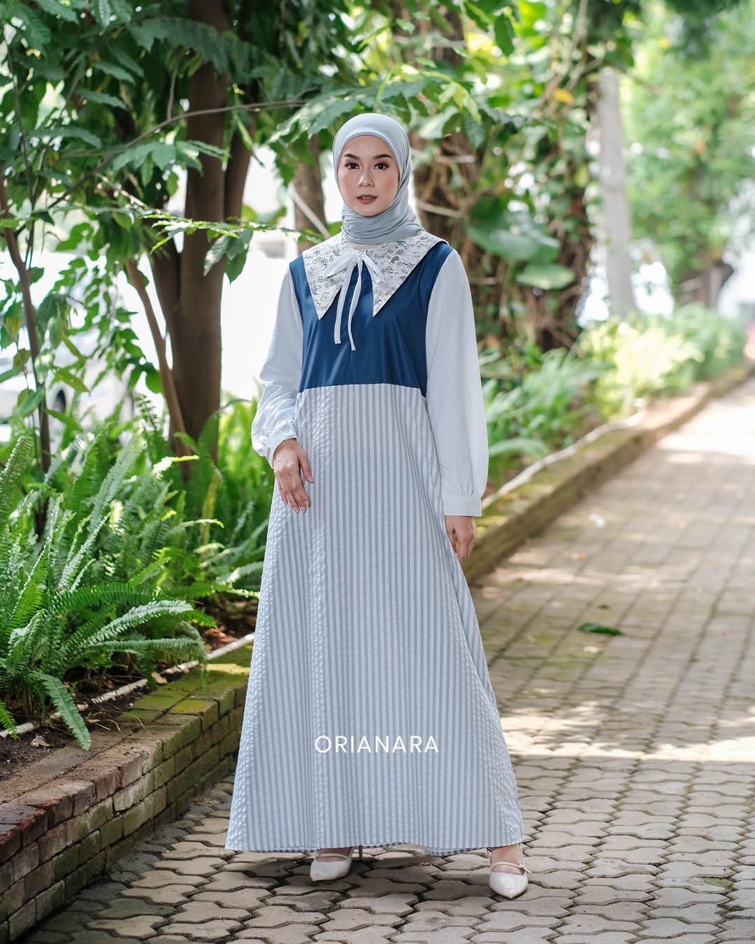 Rue Dress Blue Stripes