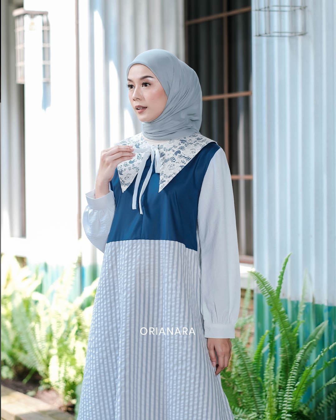 Rue Dress Blue Stripes