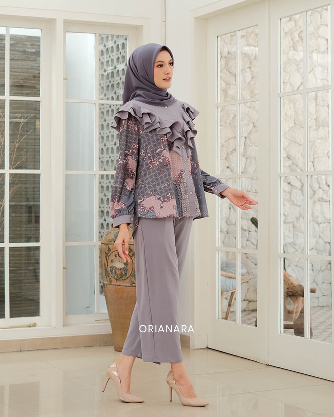 GANIYA BLOUSE - DARKER SEA