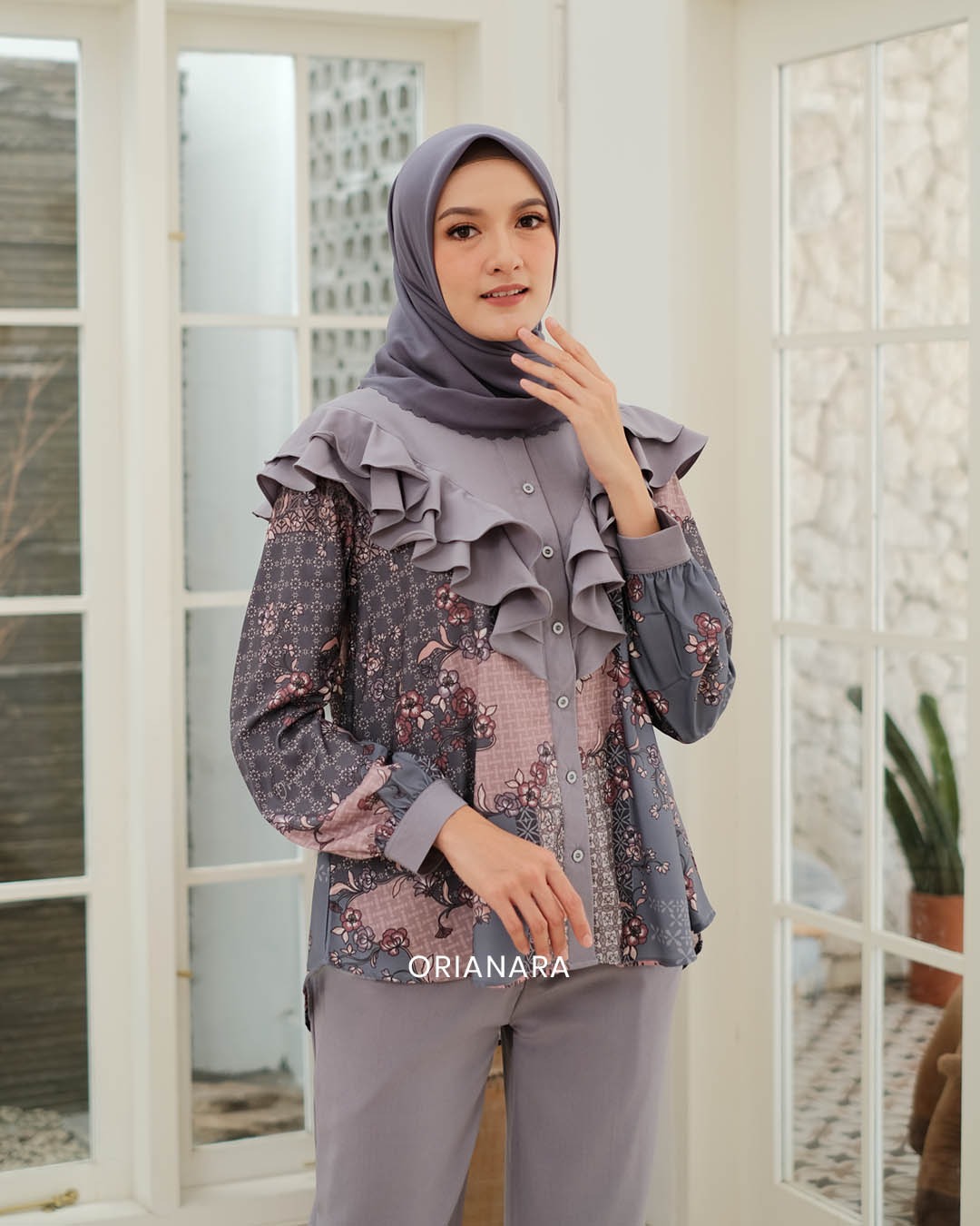 GANIYA BLOUSE - DARKER SEA