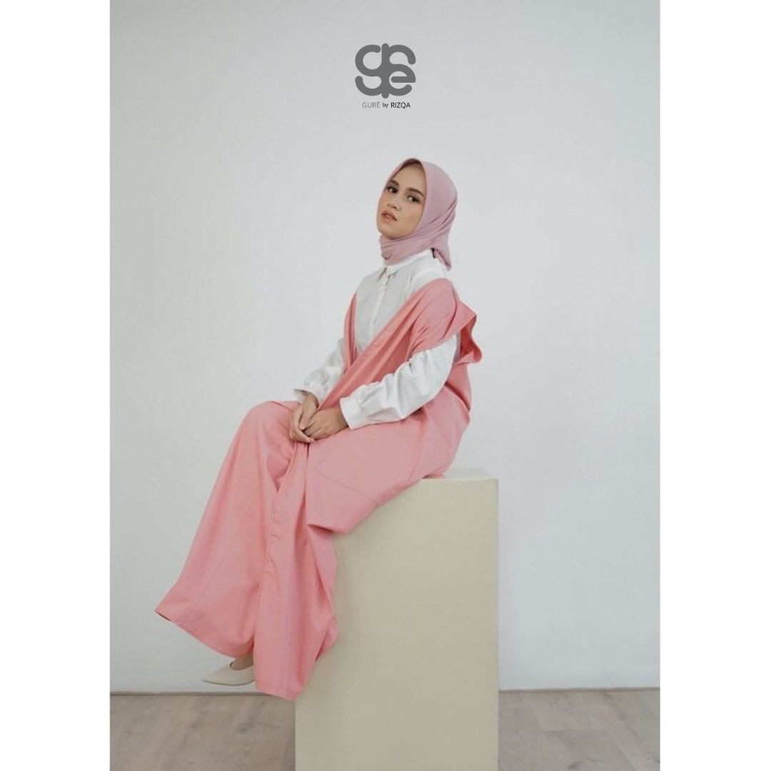 ANELA Long Vest - Burnt Coral