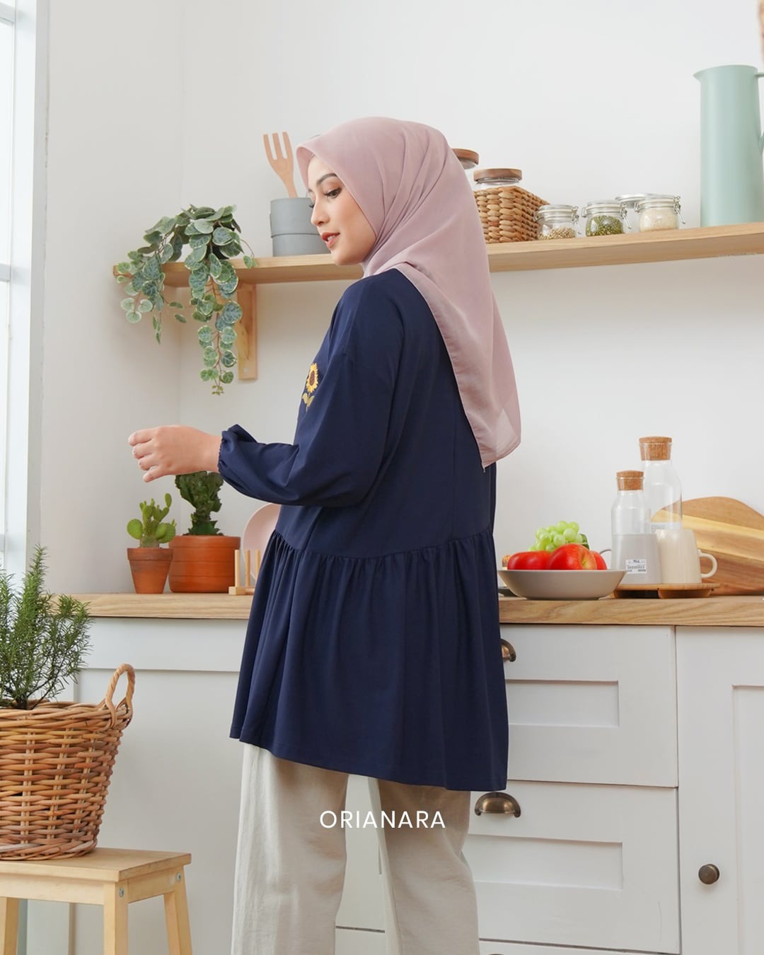 Himawari Tunik - Navy