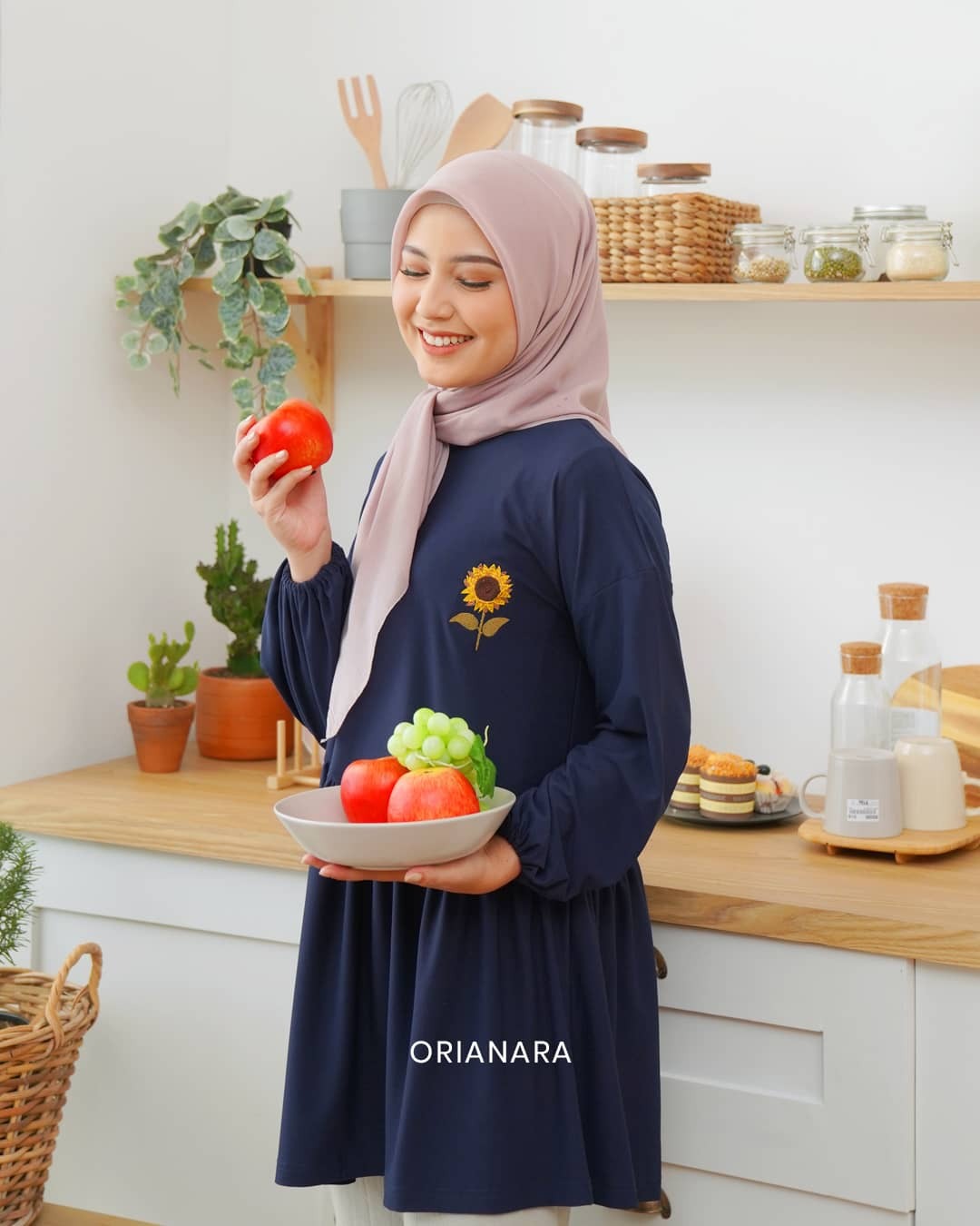 Himawari Tunik - Navy