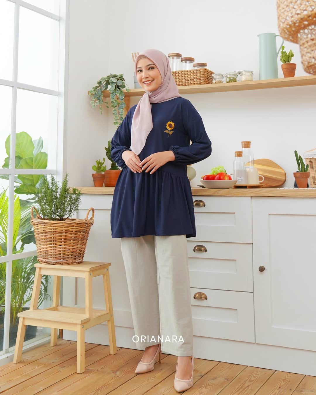 Himawari Tunik - Navy