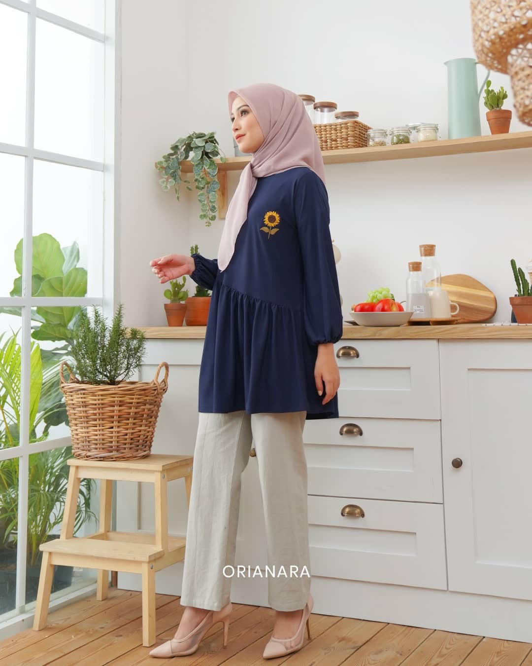 Himawari Tunik - Navy