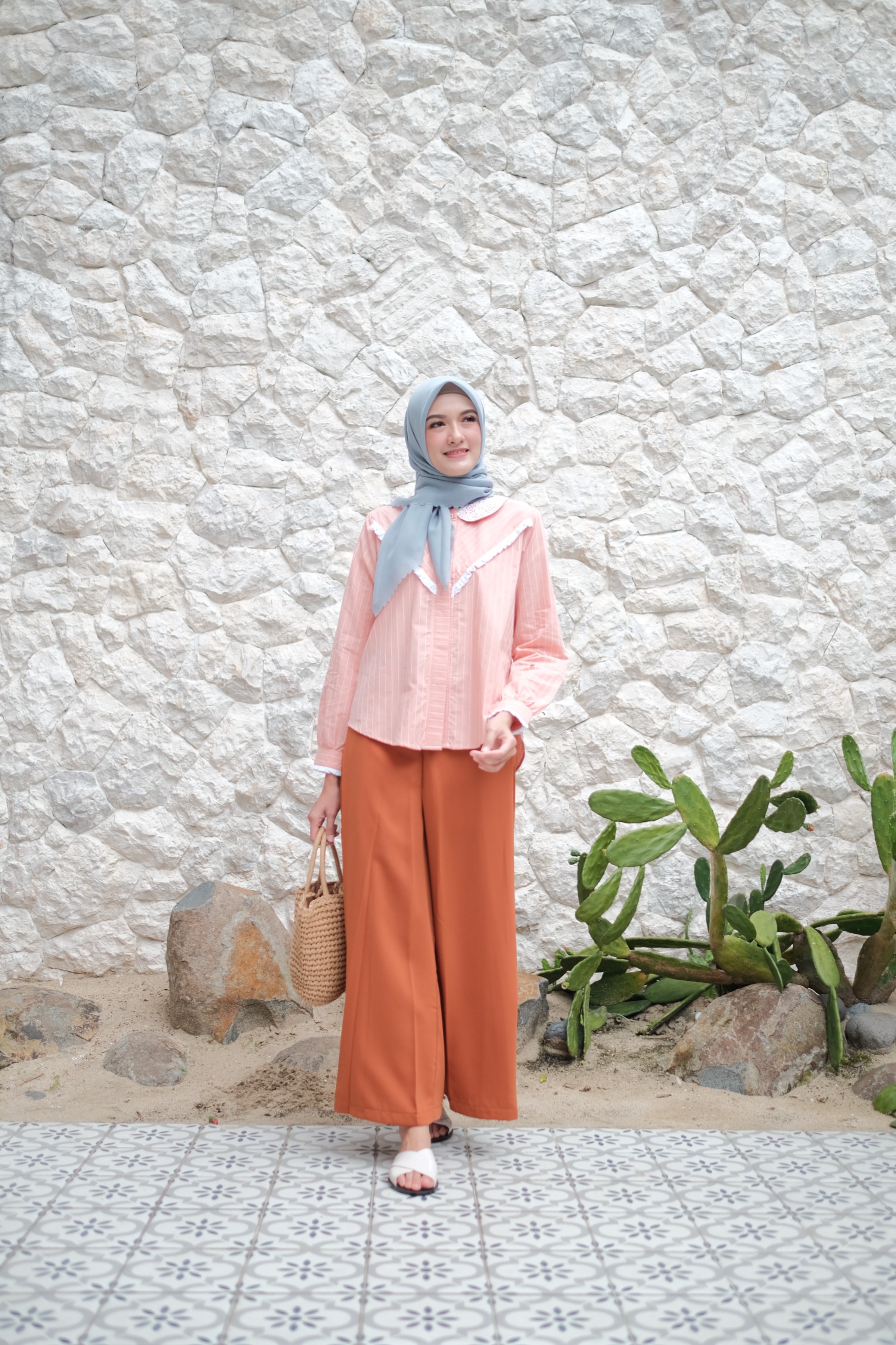 Allysa Blouse Peach Bud - Zanecka