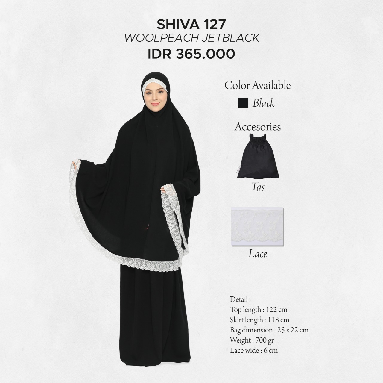 Tatuis Mukena Shiva 127 Black