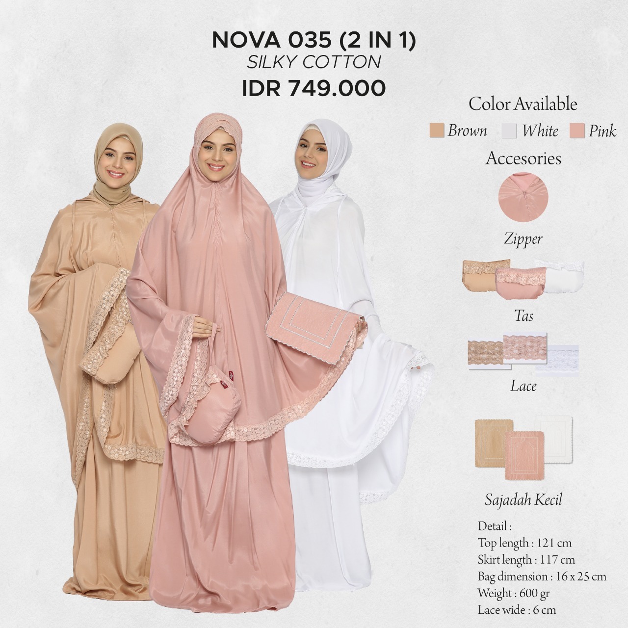 Tatuis Mukena Nova 035 2 IN 1