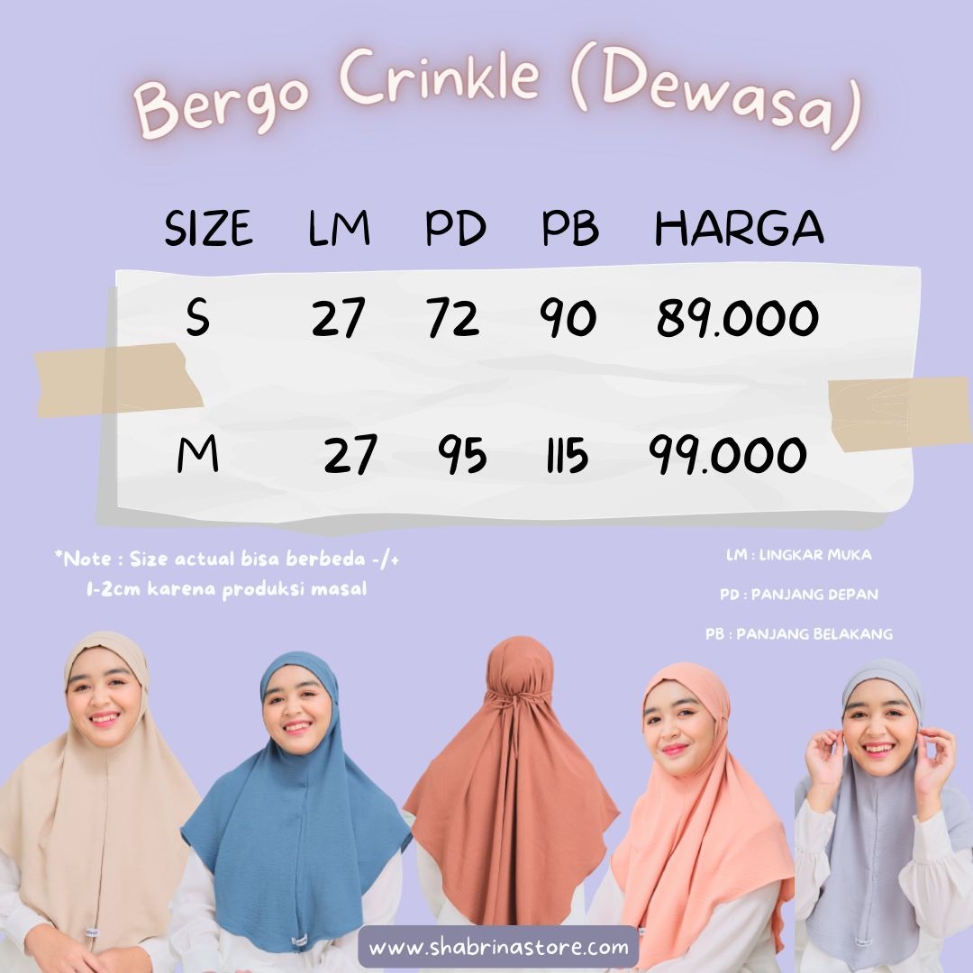 Hijab Crinkle DEWASA by Shabrina