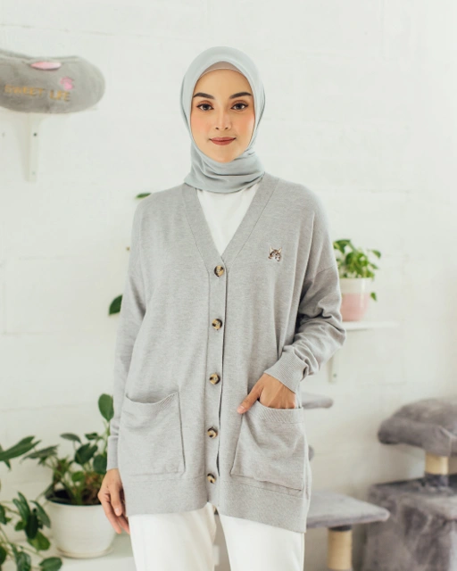 Image of CING CING CARDI - GREY